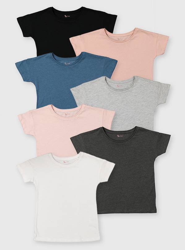 Assorted Short Sleeve T-Shirts 7 Pack - 4 years